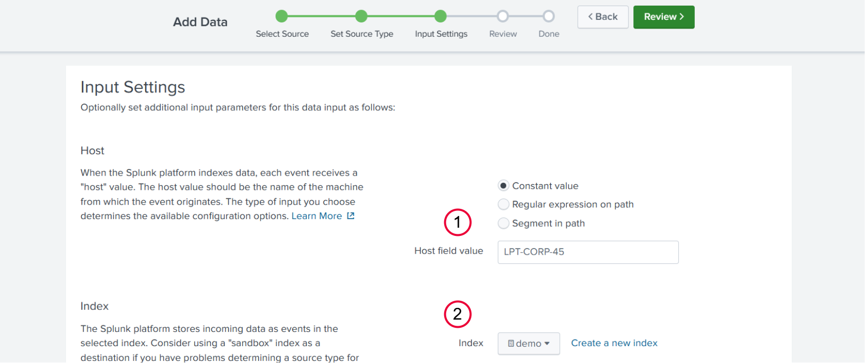 splunk-host-index